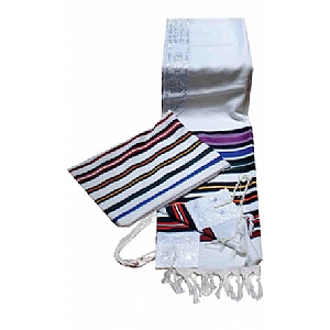 Bnei Or Multi Color Red Tallit