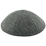 Grey Burlap Kippah