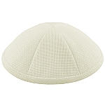 Ivory Burlap Kippah