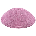 Pink Burlap Kippah