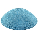 Turquoise Burlap Kippah