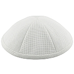 White Burlap Kippah