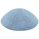 Light Blue Burlap Kippah