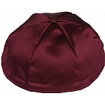 Burgundy Satin Kippah