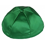 Kelly Green Satin Kippah
