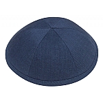 Navy Linen Kippah