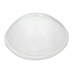 Individual White Linen Kippah