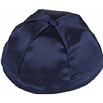 Navy Satin Kippah