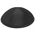 Black Raw Silk Kippah