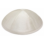 Ivory Raw Silk Kippah