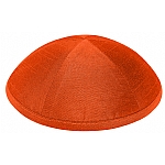 Orange Raw Silk Kippah