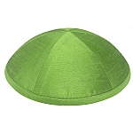 Lime Raw Silk Kippah