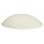 Off White Knit Kippot
