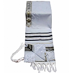 Acrylic (Imitation Wool) Tallit Prayer Shawl in Black and Gold Stripes