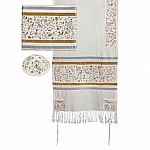 Yair Emanuel Tallit Embroidered the Matriarchs- Silver & Gold