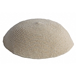 Beige Knit Kippot
