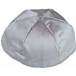 Medium Grey Satin Kippah