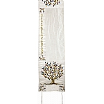 Yair Emanuel Embroidered Raw Silk Tallit Set Tree of Life Design in Multicolor Shades
