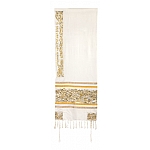 Yair Emanuel Tallit Embroidered Jerusalem - Gold