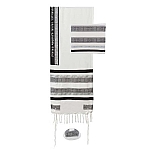 Yair Emanuel Multi-fabric Tallit - Black & White