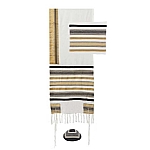 Yair Emanuel Multi-fabric Tallit - Black/Brown