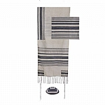Yair Emanuel Hand-Woven Tallit Grey