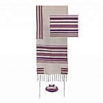 Yair Emanuel Hand-Woven Tallit Purple