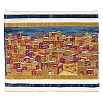 Emanuel Full Embroidered Jerusalem Tallit Bag - Multicolor